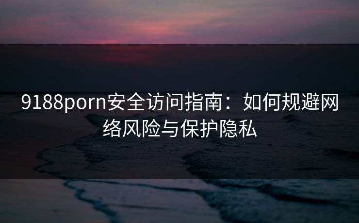 9188porn安全访问指南：如何规避网络风险与保护隐私  第1张