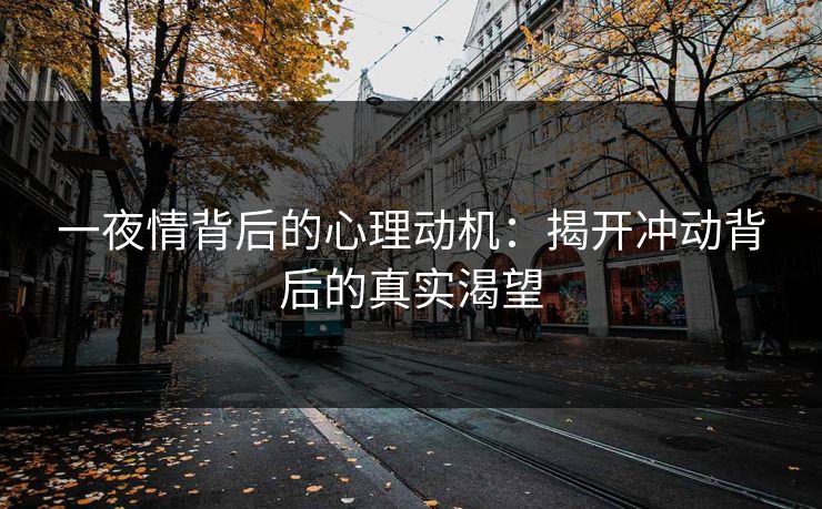 一夜情背后的心理动机：揭开冲动背后的真实渴望